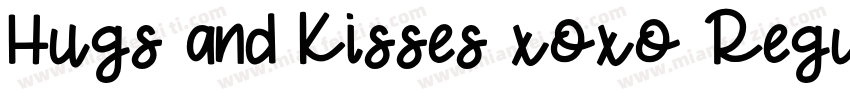 Hugs and Kisses xoxo Regular字体转换